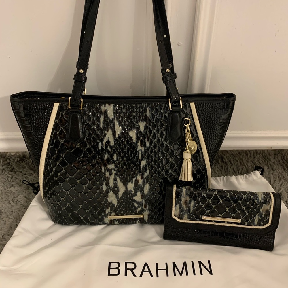 Brahmin Medium Size Handbag & matching wallet